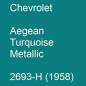 Preview: Chevrolet, Aegean Turquoise Metallic, 2693-H (1958).